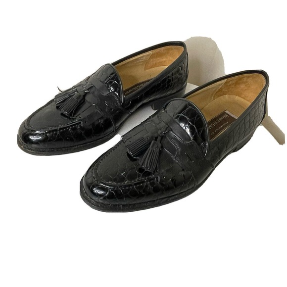 JOHNSTON & MURPHY Loafers US 8.5 M Black Patent Leather Croc Tassel Men’s Shoes main image 14